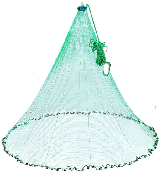 7 FT Cast Net 1/2 inch Green American Cast Nets