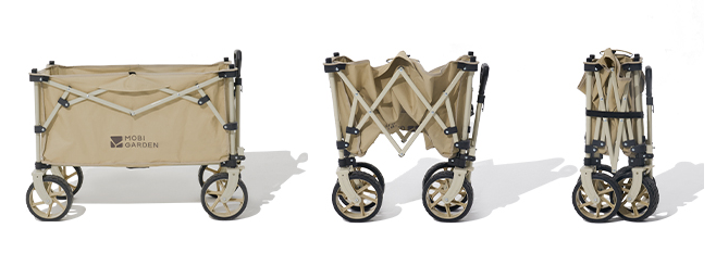 MOBI GARDEN Outdoor Camping trolley - Portable, Four-Way Folding, 200L Capacity Utility Cart