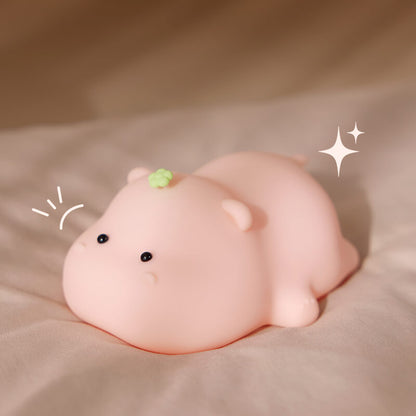 Mobie Hippo Baby Soft Touch Silicone Pat Light Night Lamp