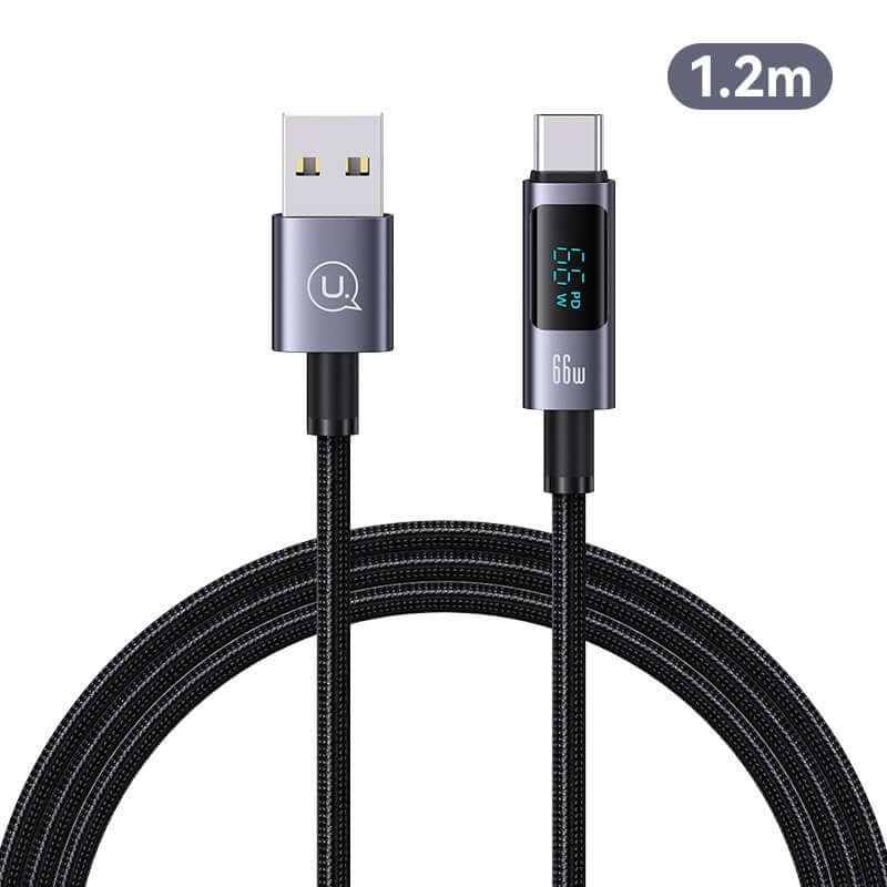 USB to Type-C / USB-C Charging Data Cable with Digital Display 1.2m
