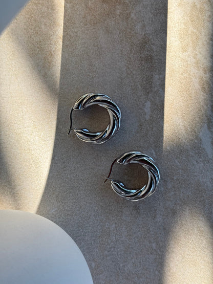 Tāwhirowhiro Silver Earrings
