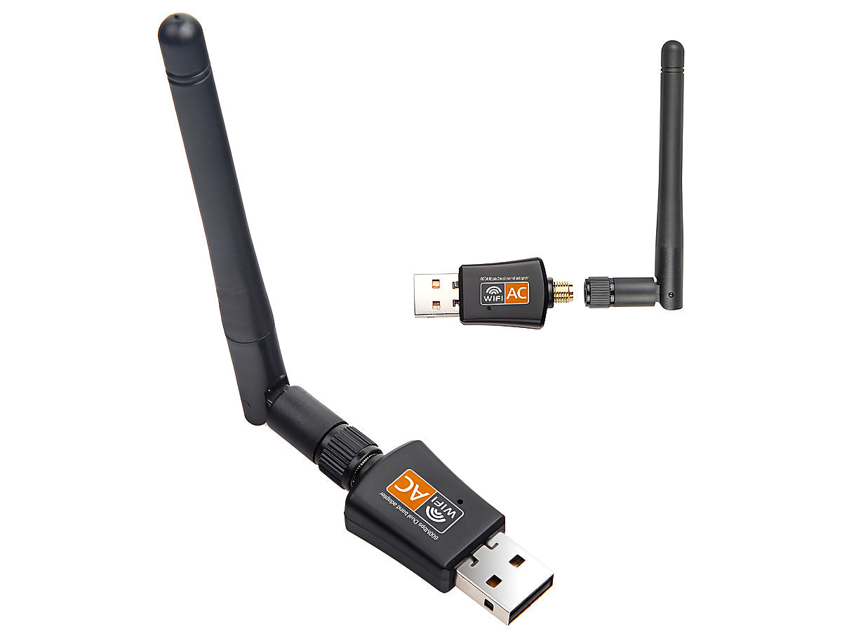 Dual Band USB WiFi Adapter Dongle Wireless Network Laptop Antenna 2.4G 5G