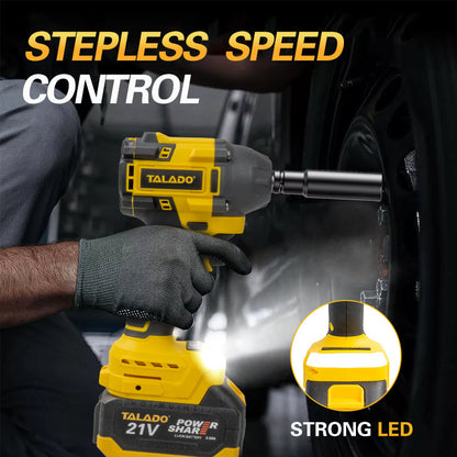 Cordless Electric Impact Wrench With 2 Battery