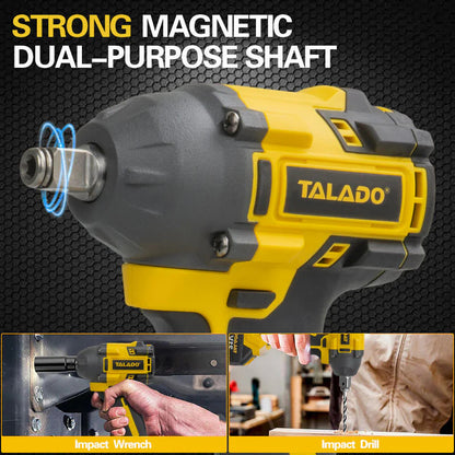 Cordless Electric Impact Wrench With 2 Battery