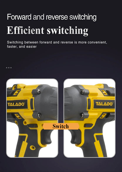 Cordless Electric Impact Wrench With 2 Battery