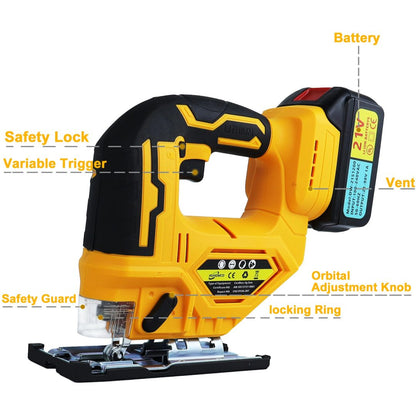 Cordless Electric Jigsaw with Battery