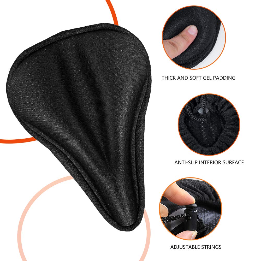 Bike Seat Cover Gel Seat Cover Saddle Pad BLACK
