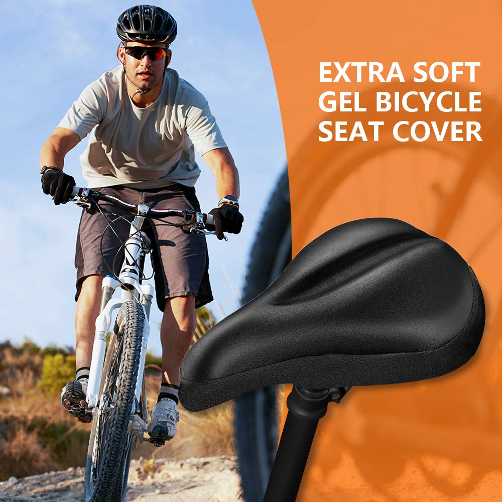 Bike Seat Cover Gel Seat Cover Saddle Pad BLACK