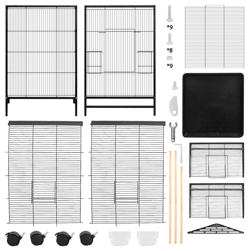 Large Bird Cage Parrot Cage with Stand Carrier