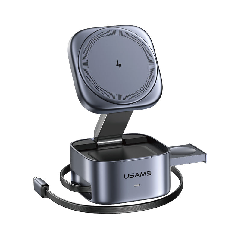 Portable 3-in-1 Magnetic Wireless Charger Charging Stand