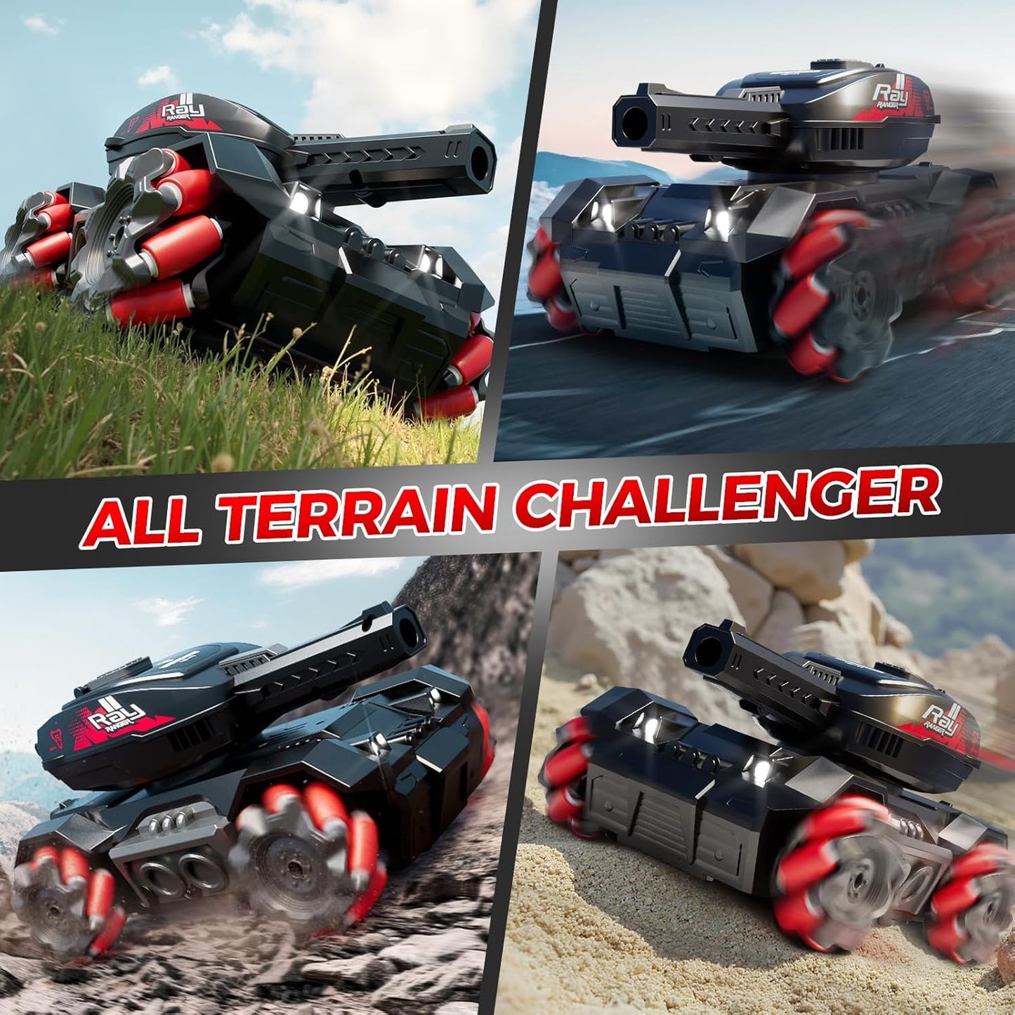 RC Tank Shoots Gesture Sensing Rc Stunt Car Light &amp; Music Water Bullet Ball