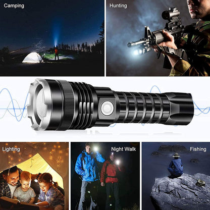 LED Torch Flashlight Light Rechargeable Camping Outdoor