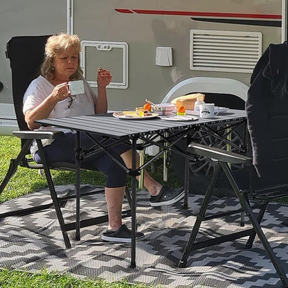 120 cm Portable Folding Camping Table – Roll-Up Outdoor Cooking & Picnic Table ZF1409