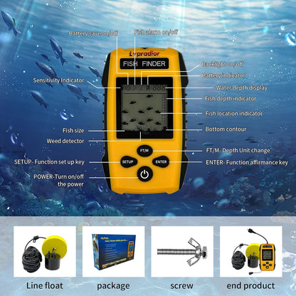 Sonar LCD Fish Finder Fishing Tools Echo Sounder for Fishing