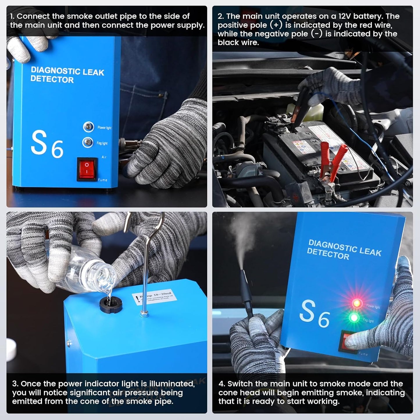 Smoke Leak Detector Automotive Tools