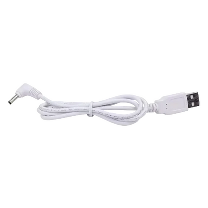 Barrel Jack Power Cable (Elbow) - 3.5mm x 1.35mm charger (White) 1m