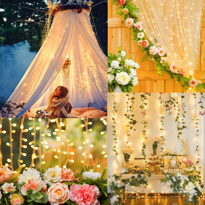 Curtain Lights Warm White 6X3M