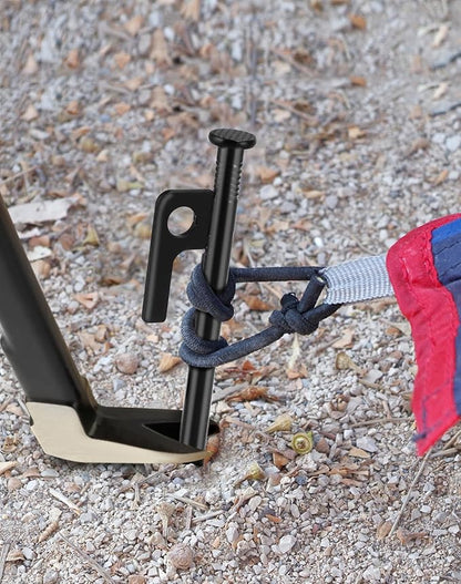 ECOTREK Heavy Duty Tent Pegs – 40cm Steel Camping Stakes for Hard Ground, Beach & Grass JP120512