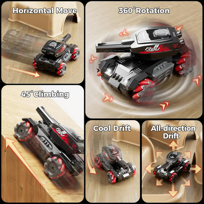 RC Tank Shoots Gesture Sensing Rc Stunt Car Light &amp; Music Water Bullet Ball