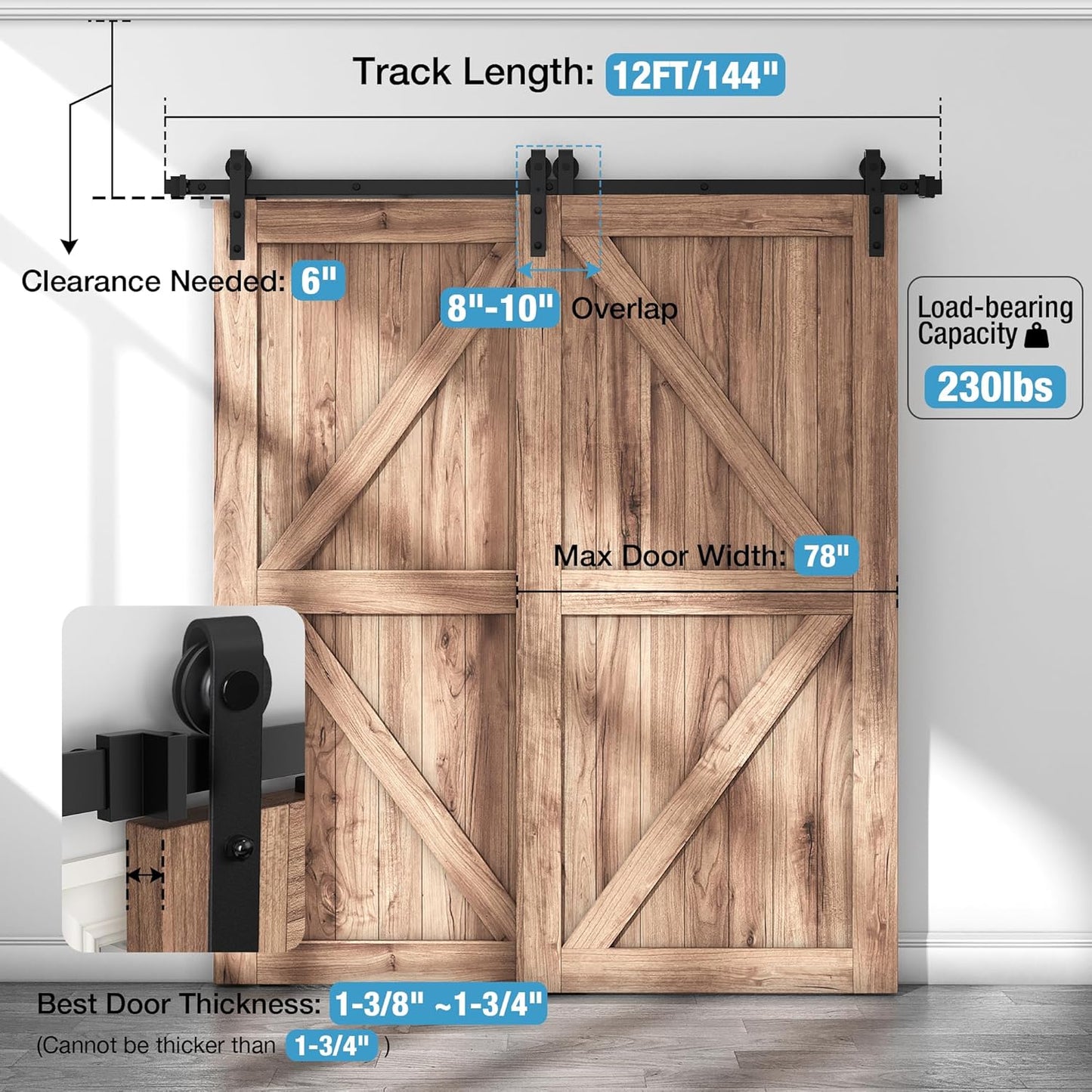 Barn Door Hardware 3.66M