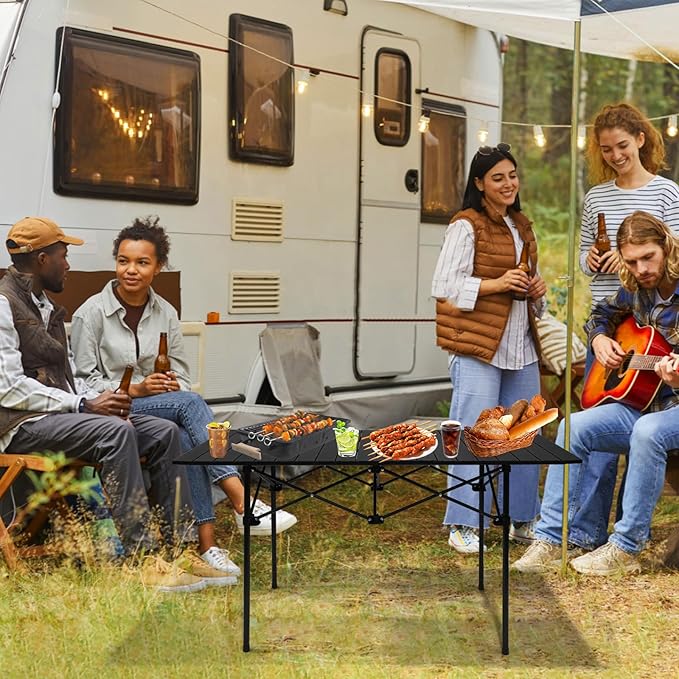 120 cm Portable Folding Camping Table – Roll-Up Outdoor Cooking & Picnic Table ZF1409