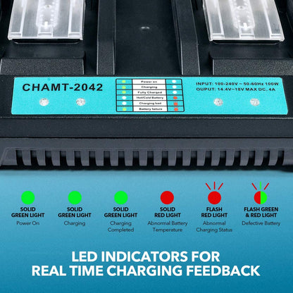 Makita Battery Charger DC18RD Dual Port Charger for Makita Battery