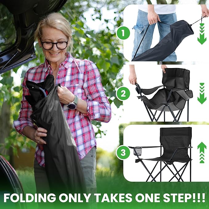 ECOTREK Lightweight Folding Camping Chair with Cup Holder