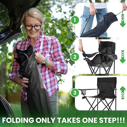 ECOTREK Lightweight Folding Camping Chair with Cup Holder
