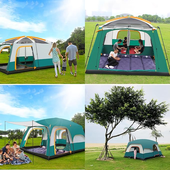 Clearance!!! Family Outdoor Camping Tent – Double Layer, Family Cabin Tent