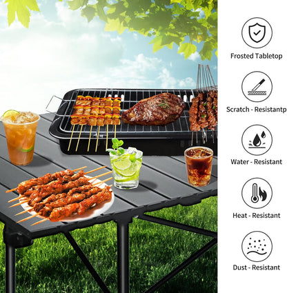120 cm Portable Folding Camping Table – Roll-Up Outdoor Cooking & Picnic Table ZF1409