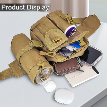 Waterproof Waist Bag with Removable Bottle Pouch - Multi-Pocket Outdoor Sports BL7013