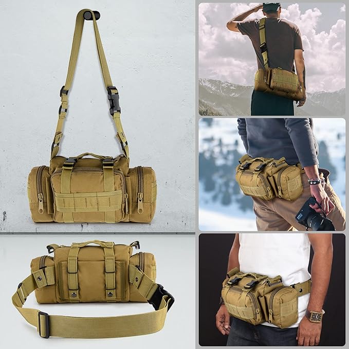 DSLR Camera Sling Bag - Waterproof Tactical Outdoor Waist / Shoulder Bag BL9011