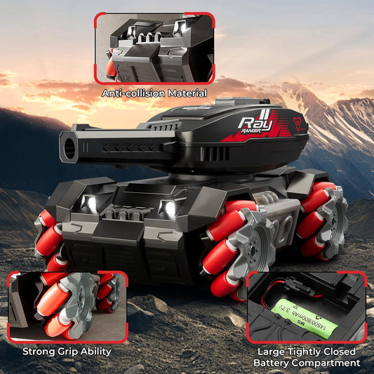 RC Tank Shoots Gesture Sensing Rc Stunt Car Light &amp; Music Water Bullet Ball