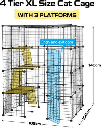 Cat Cage DIY Enclosure Pet Crate Rabbit Hutch Pet Playpen