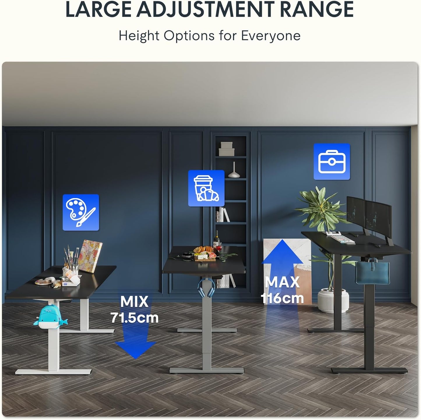 Height Adjustable Desk Table 120CM