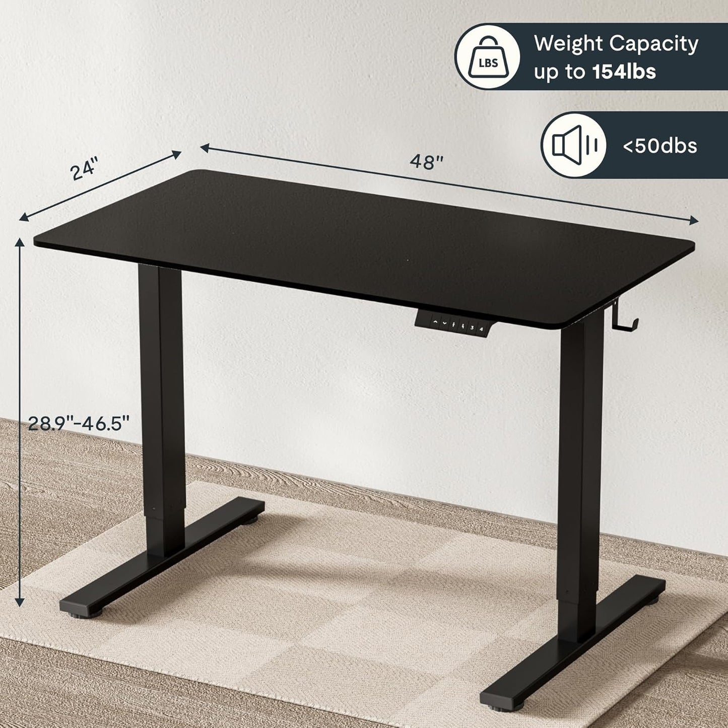 Height Adjustable Desk Table 120CM