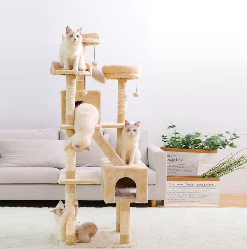173CM High - Cat Tree House Scratching Post Condo