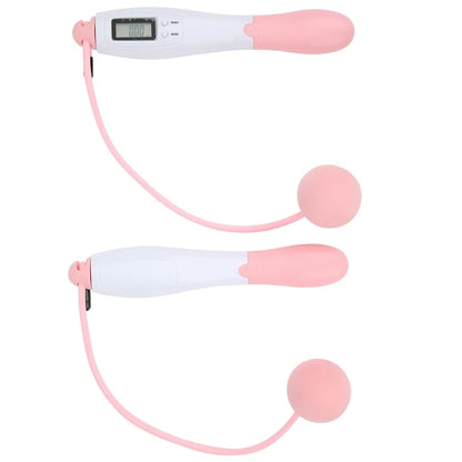 Cordless Skipping Digital Jump Rope (Pink/White)