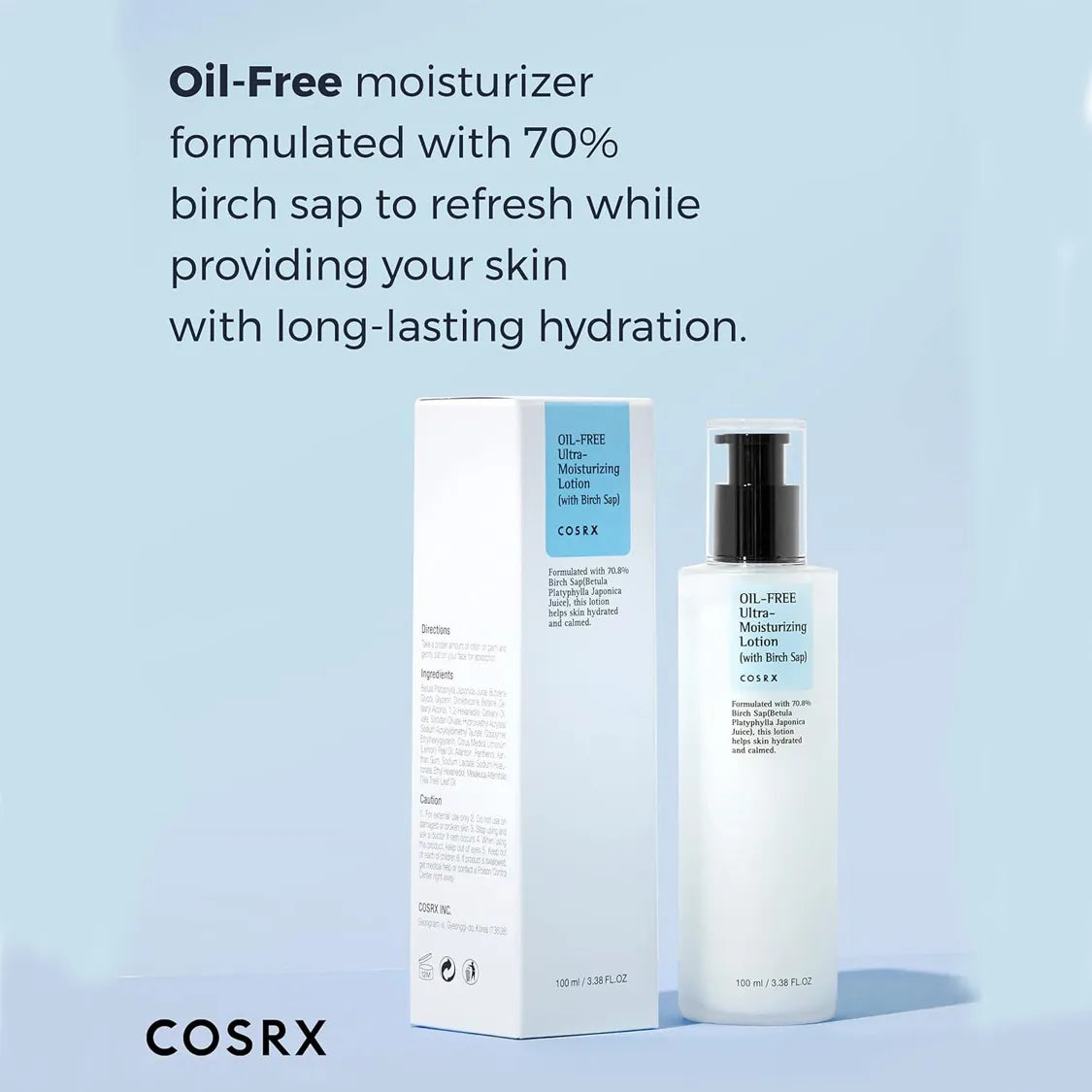 COSRX Oil-Free Ultra-Moisturizing Lotion (with Birch Sap) 100ml