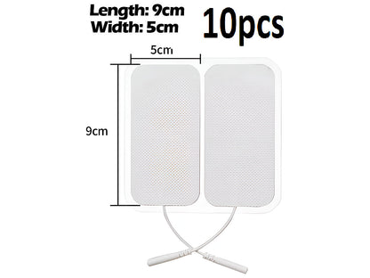 10PC Rectangle Replacement Pads for Tens Machine Massager