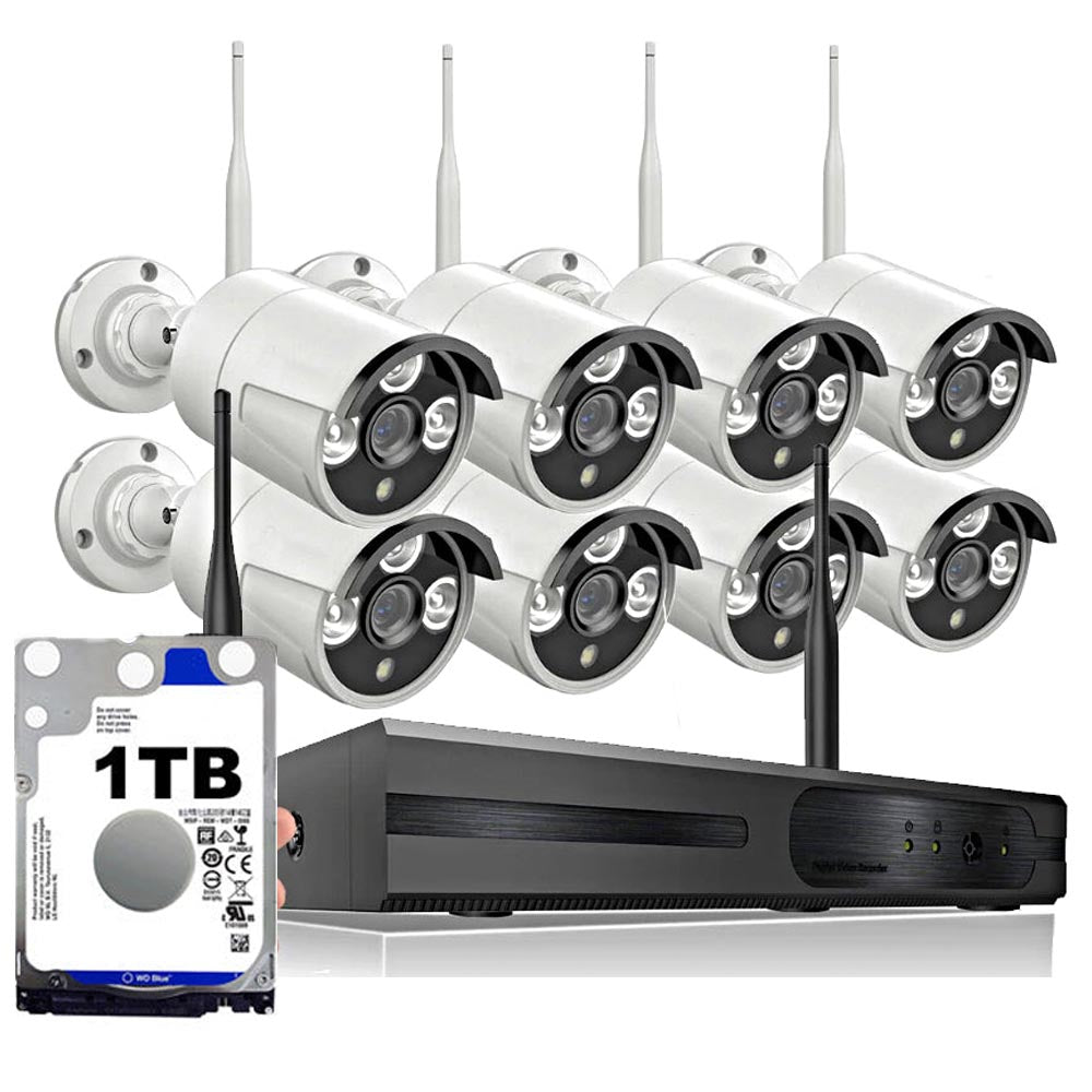 Wireless Security camera system with 1Tb Hard Drive - The Shopsite