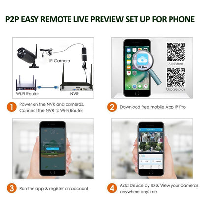 2MP Wireless Security camera system 8 Channel