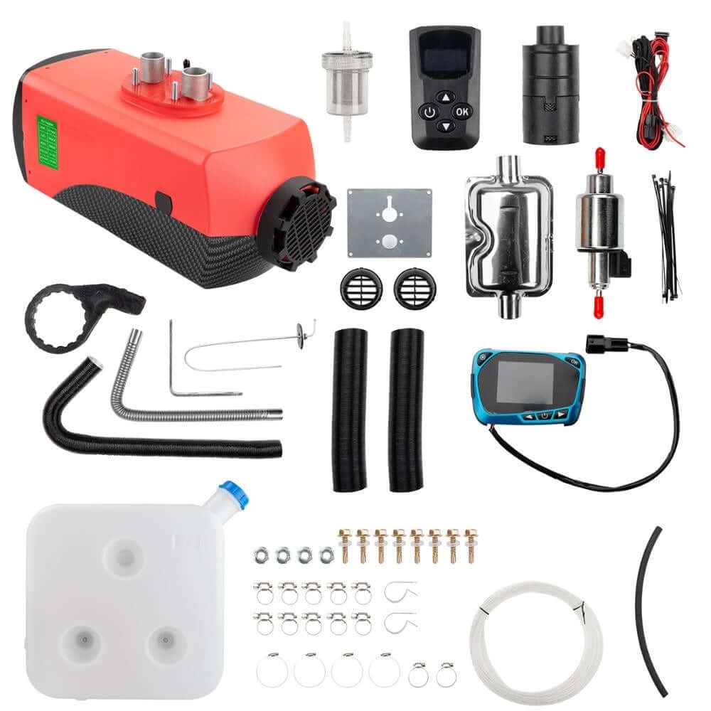 8KW Diesel Air Heater 10L Diesel Tank 12V with LCD Thermostat Monitor - The Shopsite