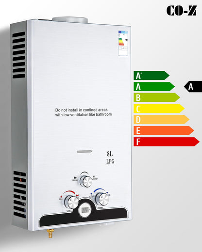 Gas Water Heating System 8L Outdoor Camping Instant Hot Water System