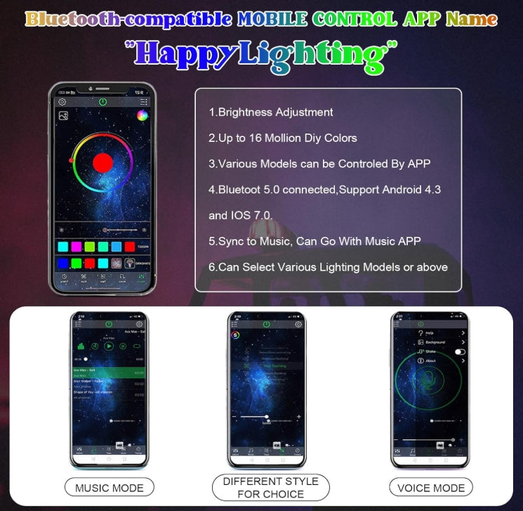 8 Pods Full Angle RGB Rock Lights for Car Trucks UTV SUV ATV Waterproof