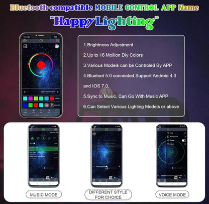 8 Pods Full Angle RGB Rock Lights for Car Trucks UTV SUV ATV Waterproof