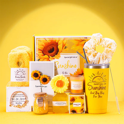Aroma Sunflower Candle Bath Gift Box