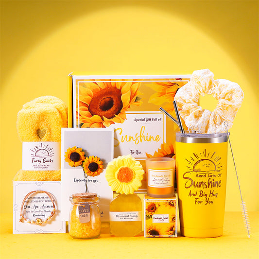 Aroma Sunflower Candle Bath Gift Box