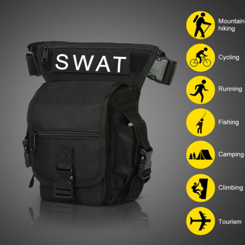 Men's Drop Leg Pouch Tools Bags Tactical Leg Bag Black
