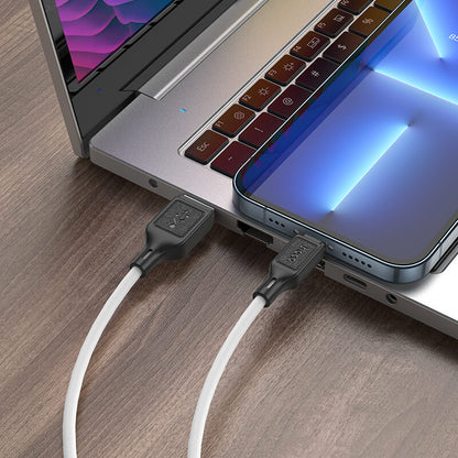 Hoco Cool Silicone USB-A to Lightning Charging Data Cable X90